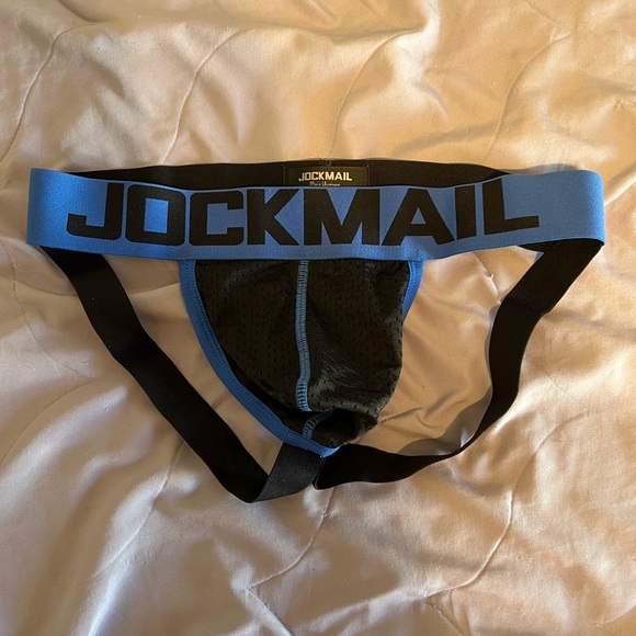 Men's Blue and Black Jockstrap medium - Picture 1 of 3